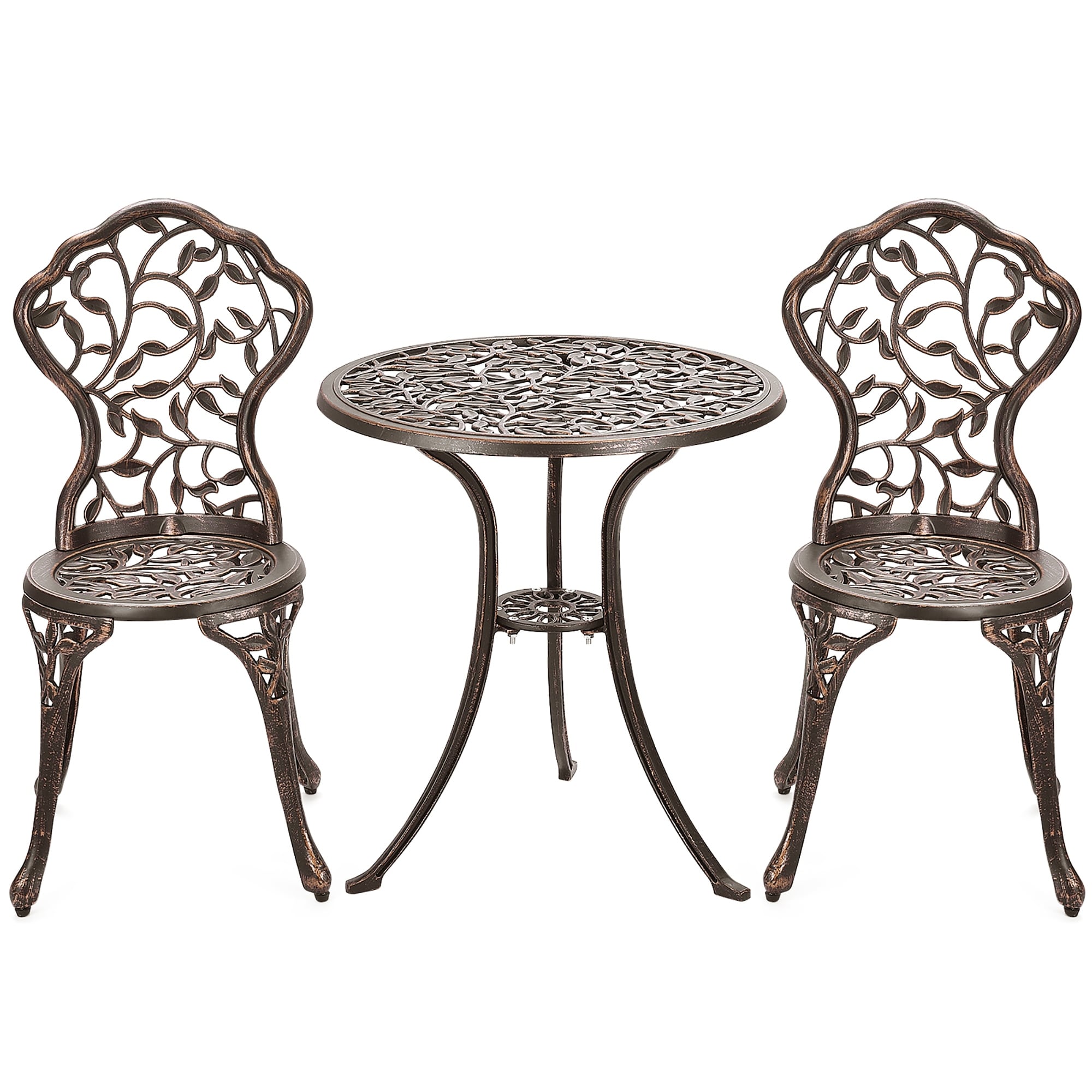 3 Pieces Outdoor Bistro Set Patio Furniture Set Table and Chairs Set