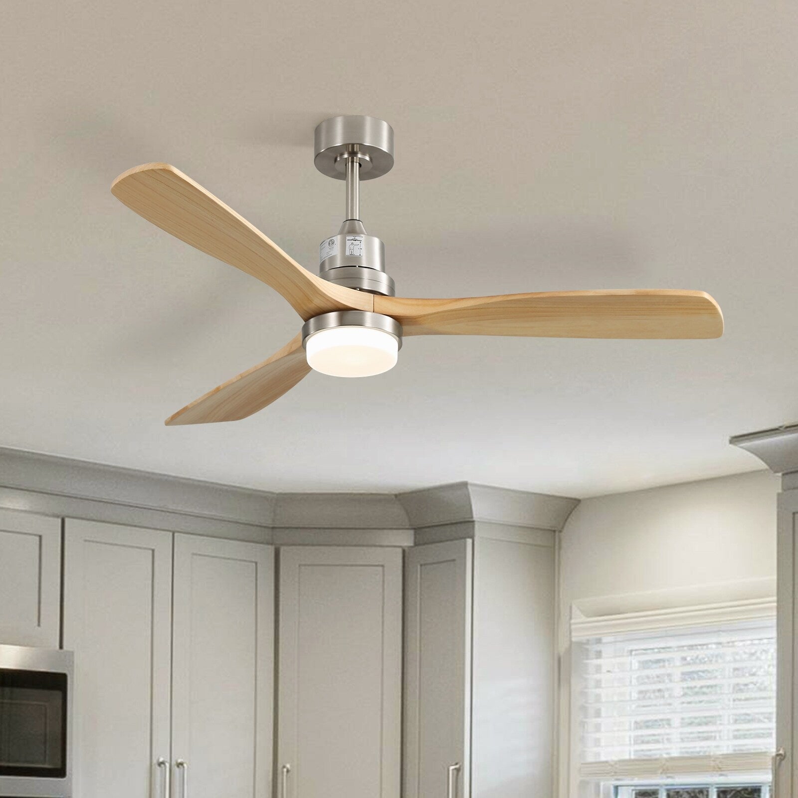 48 and 52 Integrated LED Ceiling Fan with Light and Remote, Reversible DC Motor