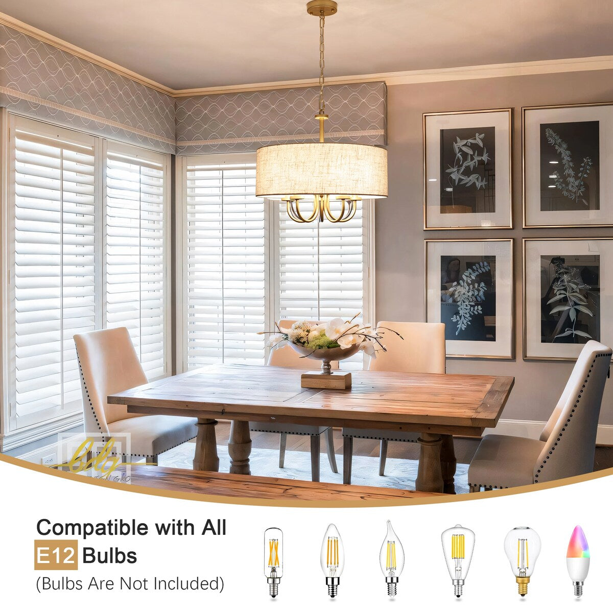 5-Light Modern Semi Flush Mount Ceiling Light for Dining Room Bedrooms Living Room - N/A