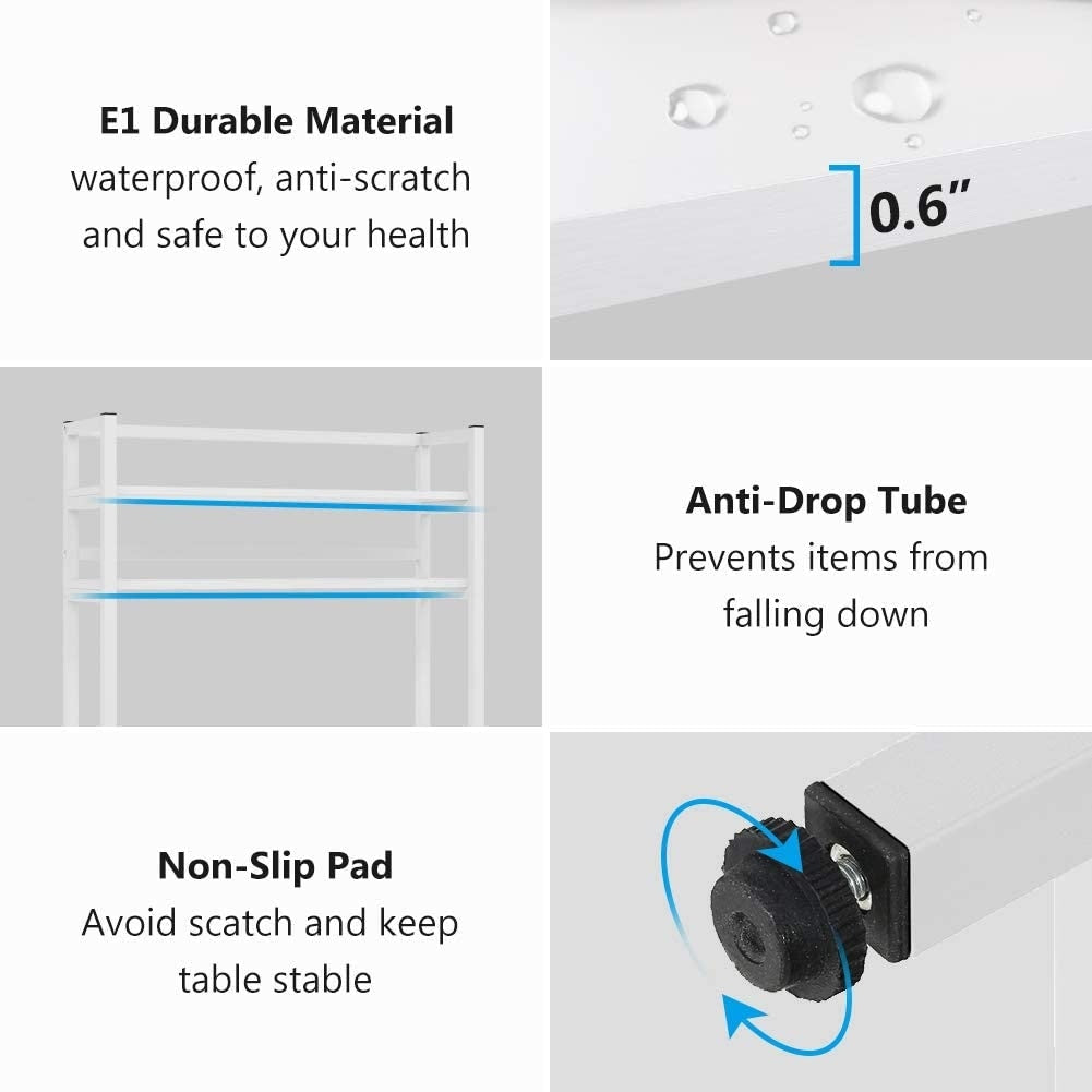 5-Tier Kitchen Bakers Rack Utility Storage Shelf Microwave Oven Stand, Industrial Microwave Cart Kitchen Stand with Hutch