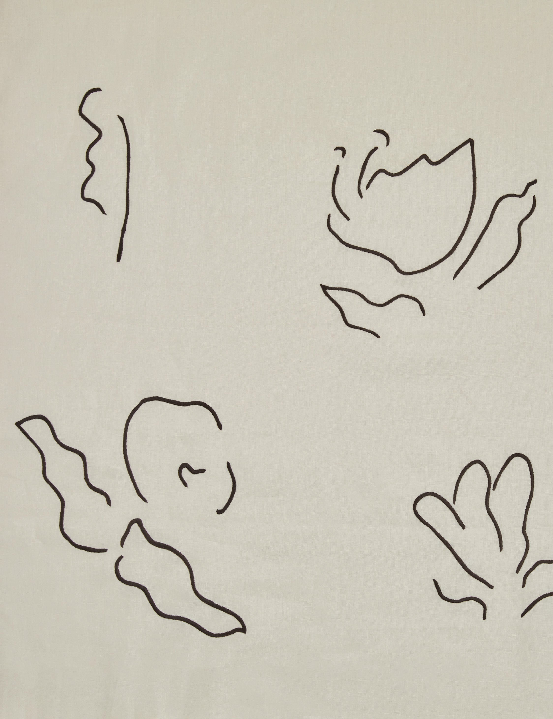 Narsi Embroidered Linen Fabric by Sarah Sherman Samuel