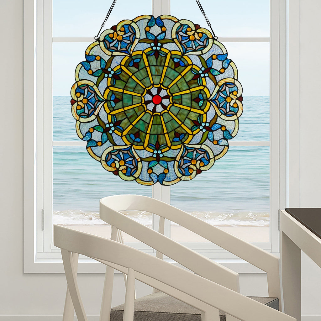 22 H Victorian Stained Glass Window Panel by River of Goods