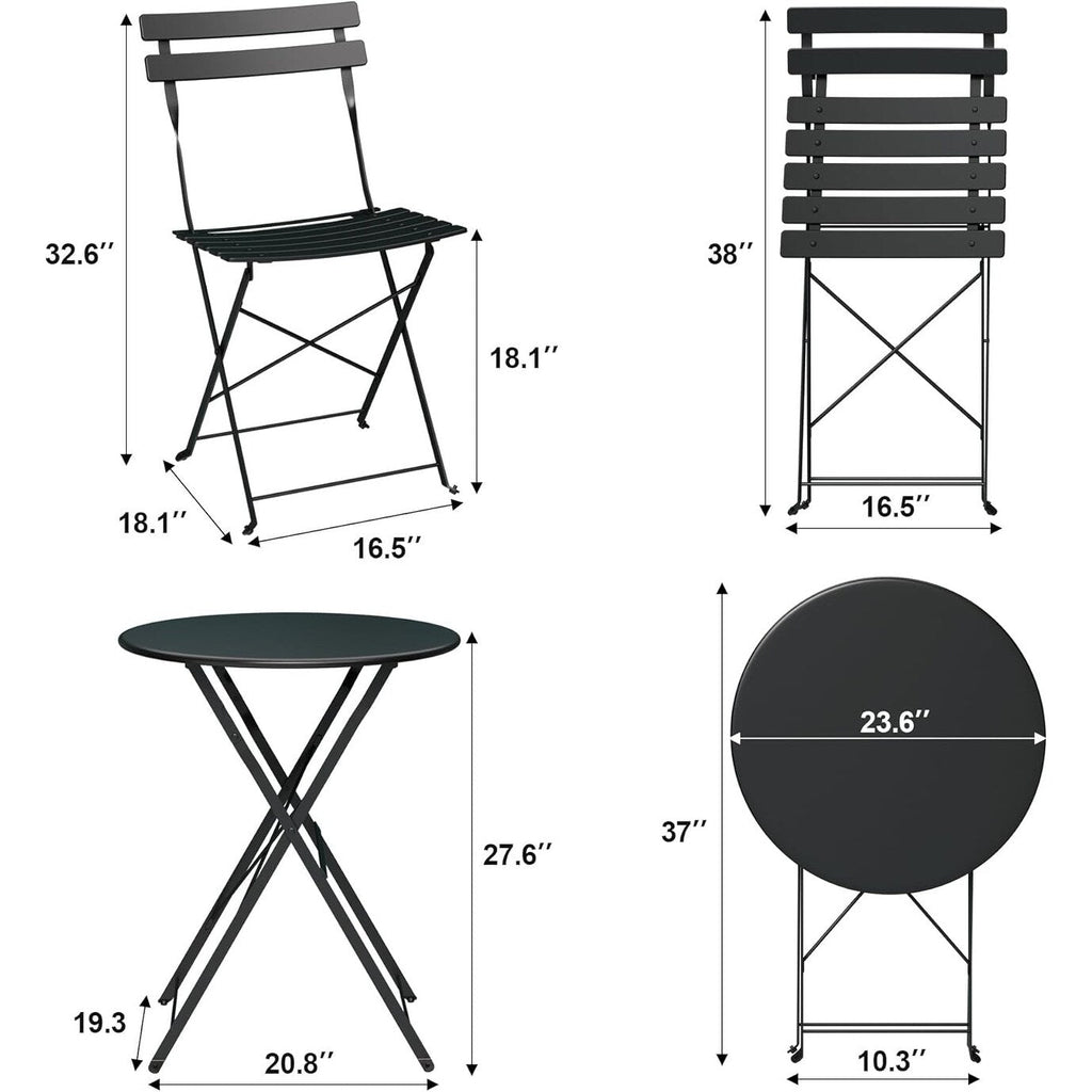 3 Pieces Patio Bistro Sets