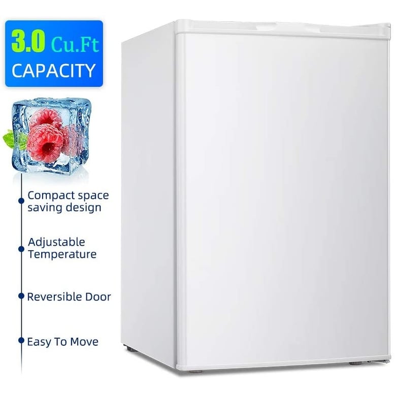 3.0 Cu.ft Compact Upright Freezer with Reversible Single Door