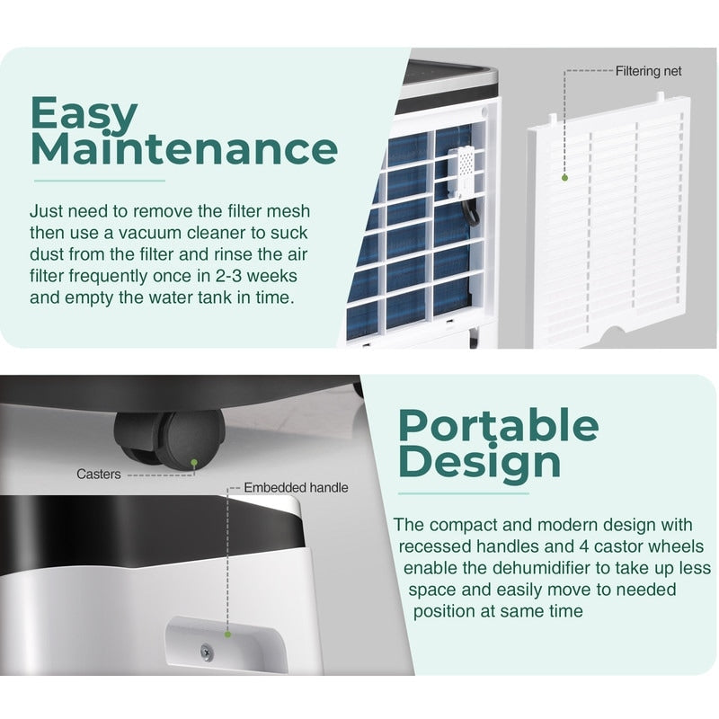 3500 Sq. Ft Dehumidifiers for Basements, Home, Large Room and Bedroom, Garage dehumidifier with Low Noise