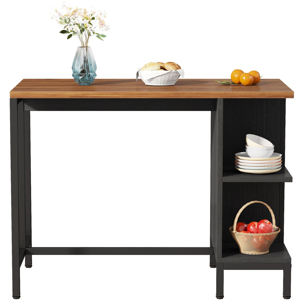 43 Wide Kitchen Island, Kitchen Counter Table with 5 Open Shelves