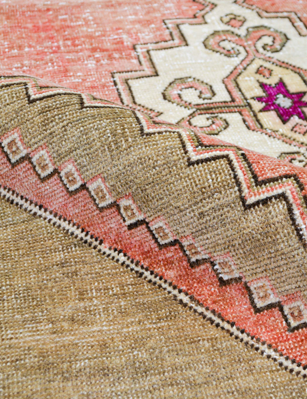 Vintage Turkish Hand-Knotted Wool Runner Rug No. 290, 3' X 6' 9