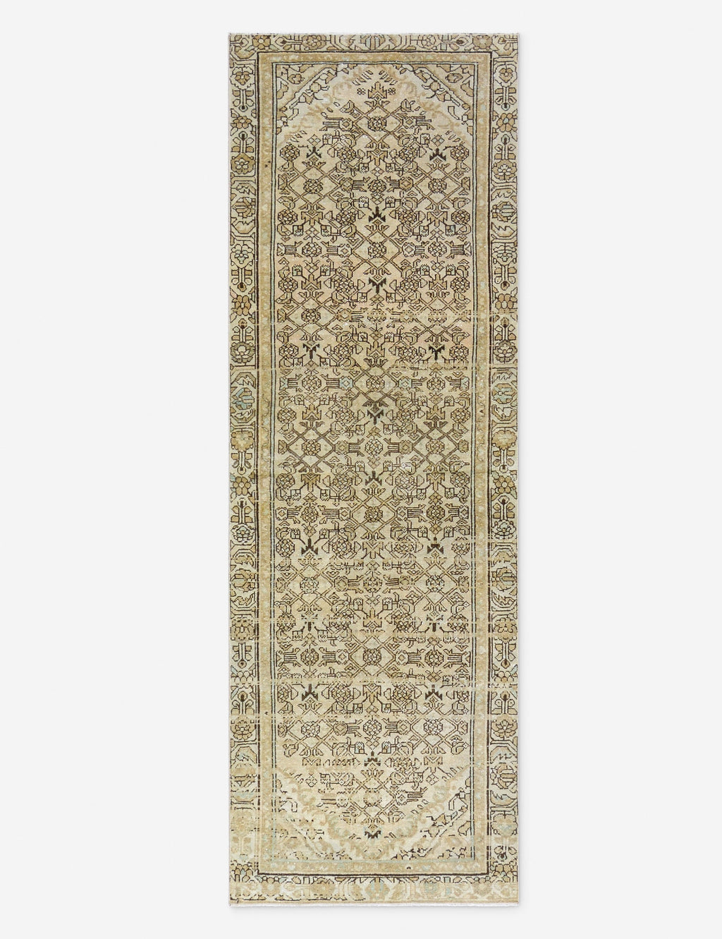 Vintage Turkish Hand-Knotted Wool Runner Rug No. 293, 3' X 10'