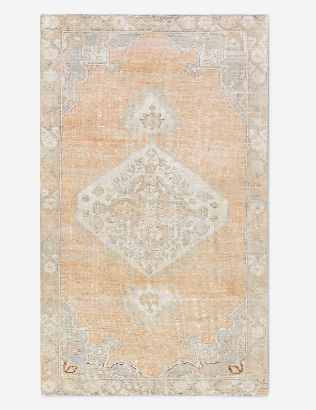 Vintage Turkish Hand-Knotted Wool Rug No. 529, 4' 2 X 7' 1
