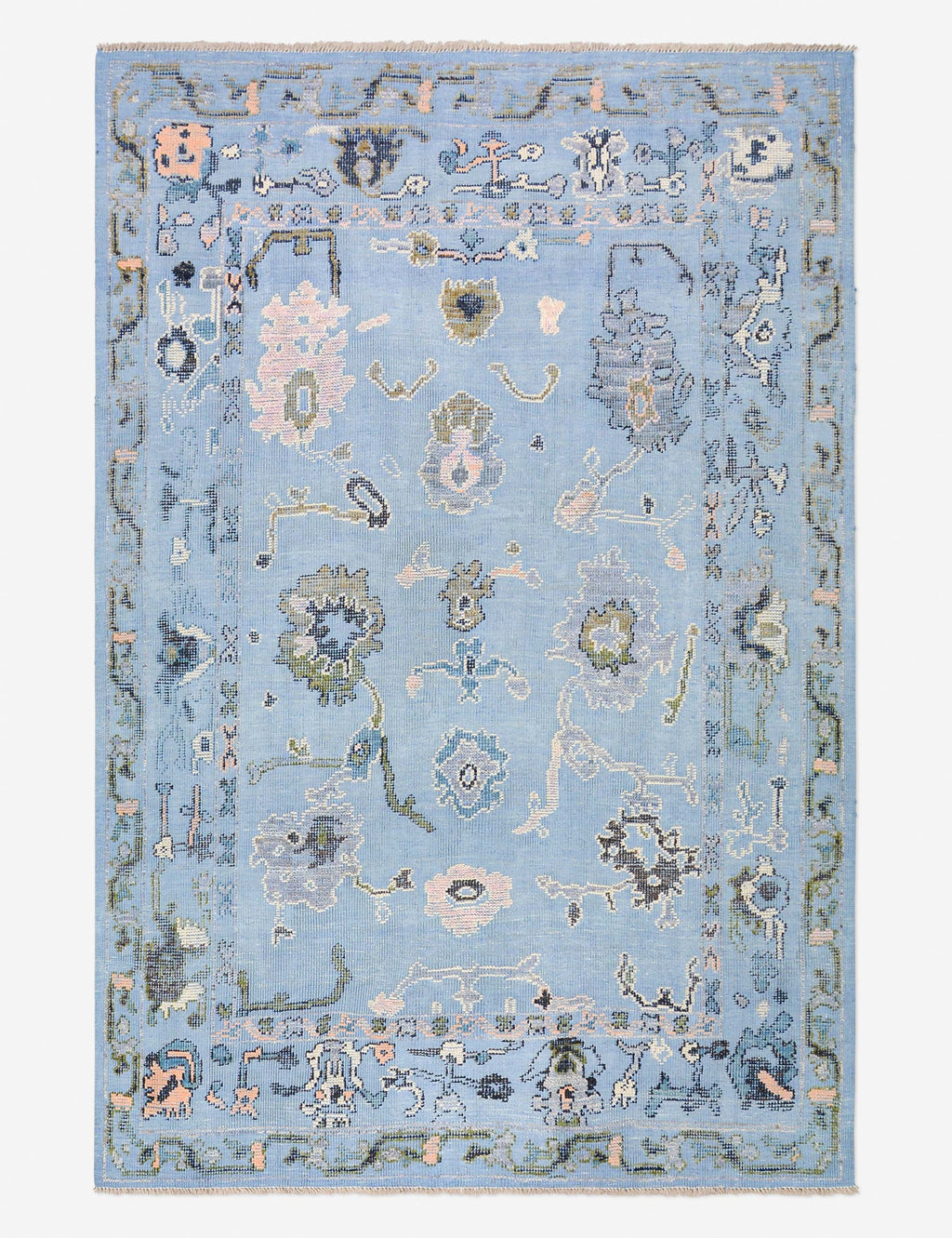 Vintage Turkish Hand-Knotted Wool Rug No. 532, 6'3 x 9'2