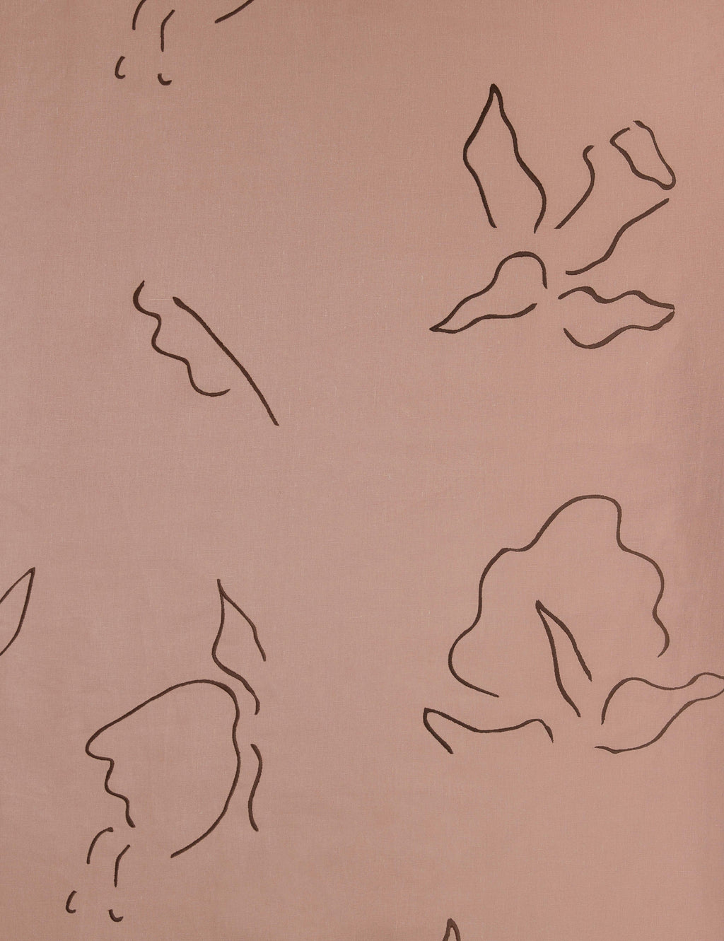 Narsi Embroidered Linen Fabric by Sarah Sherman Samuel