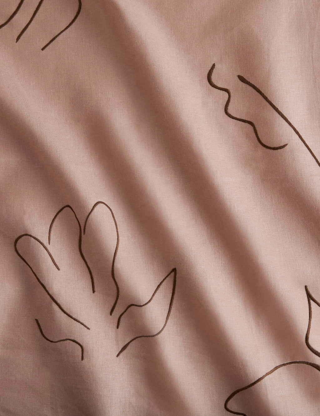 Narsi Embroidered Linen Fabric by Sarah Sherman Samuel