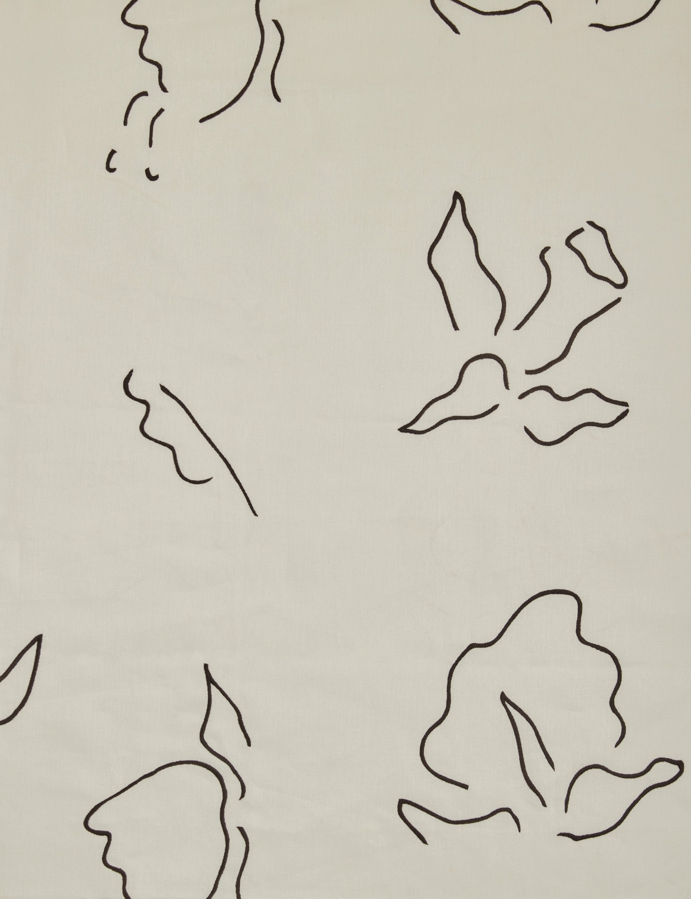 Narsi Embroidered Linen Fabric by Sarah Sherman Samuel