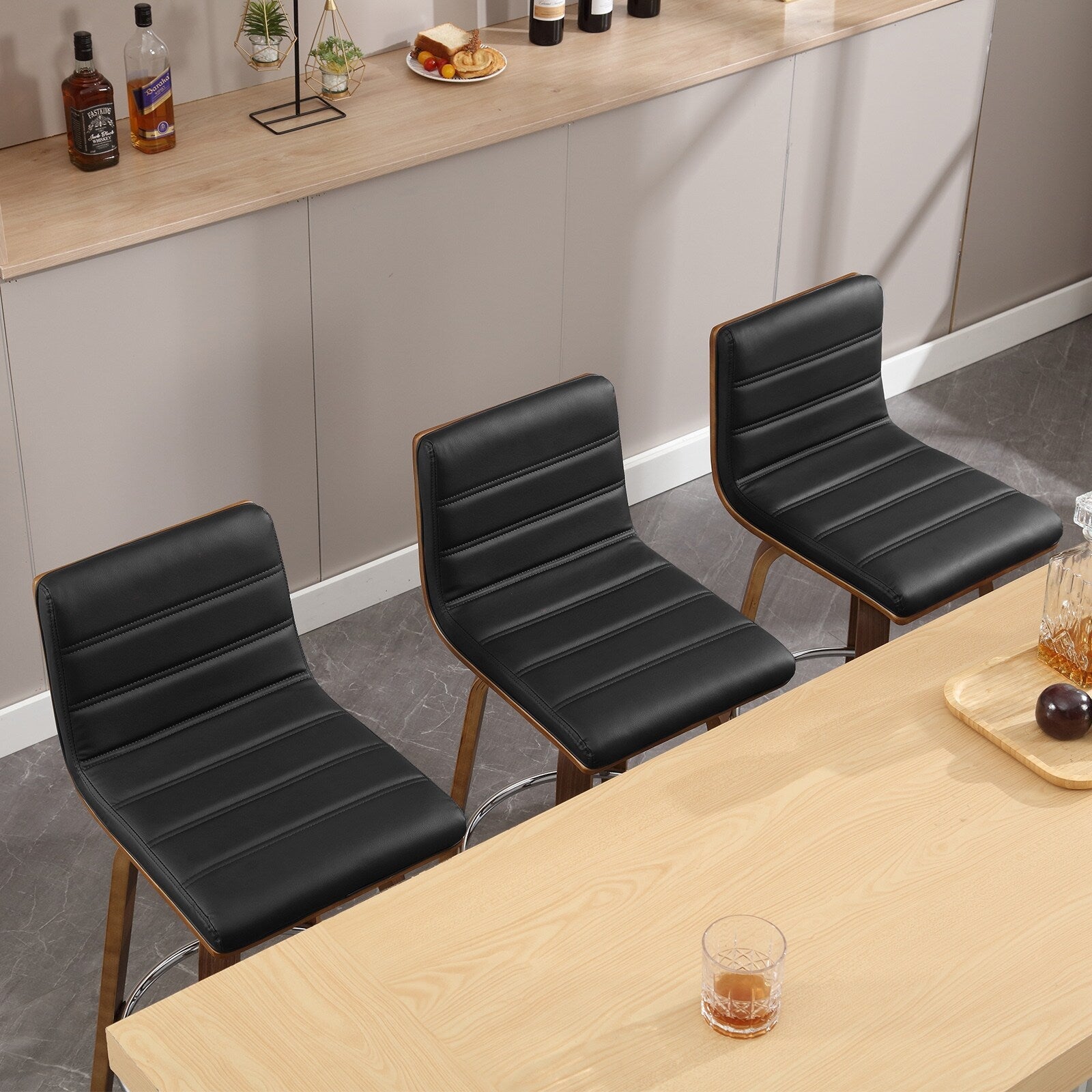 26/29 Faux Leather Swivel Bar/Counter Stools, Set of 2/3