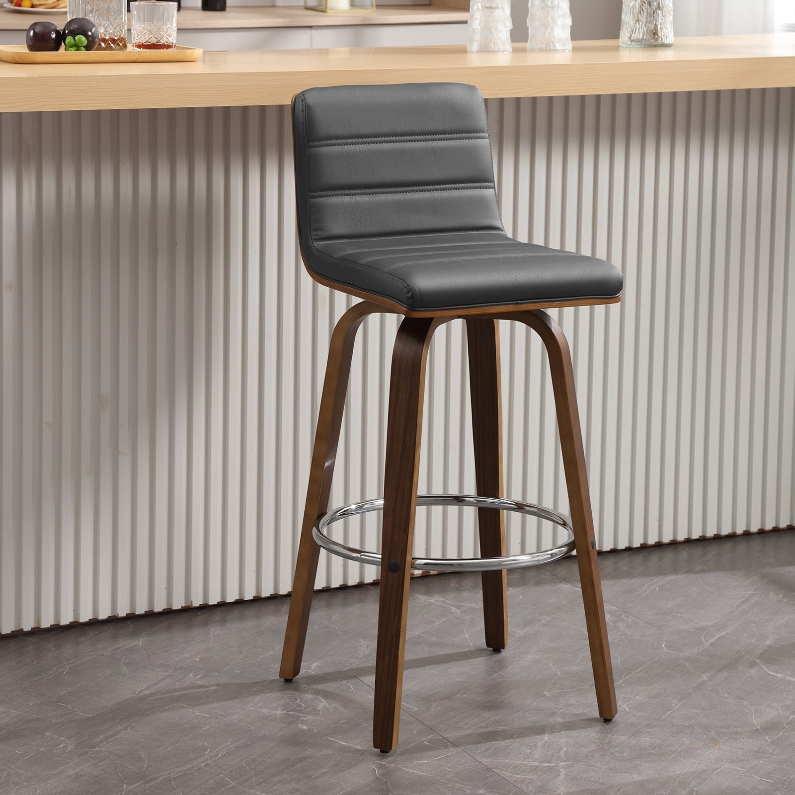 26/29 Faux Leather Swivel Bar/Counter Stools, Set of 2/3