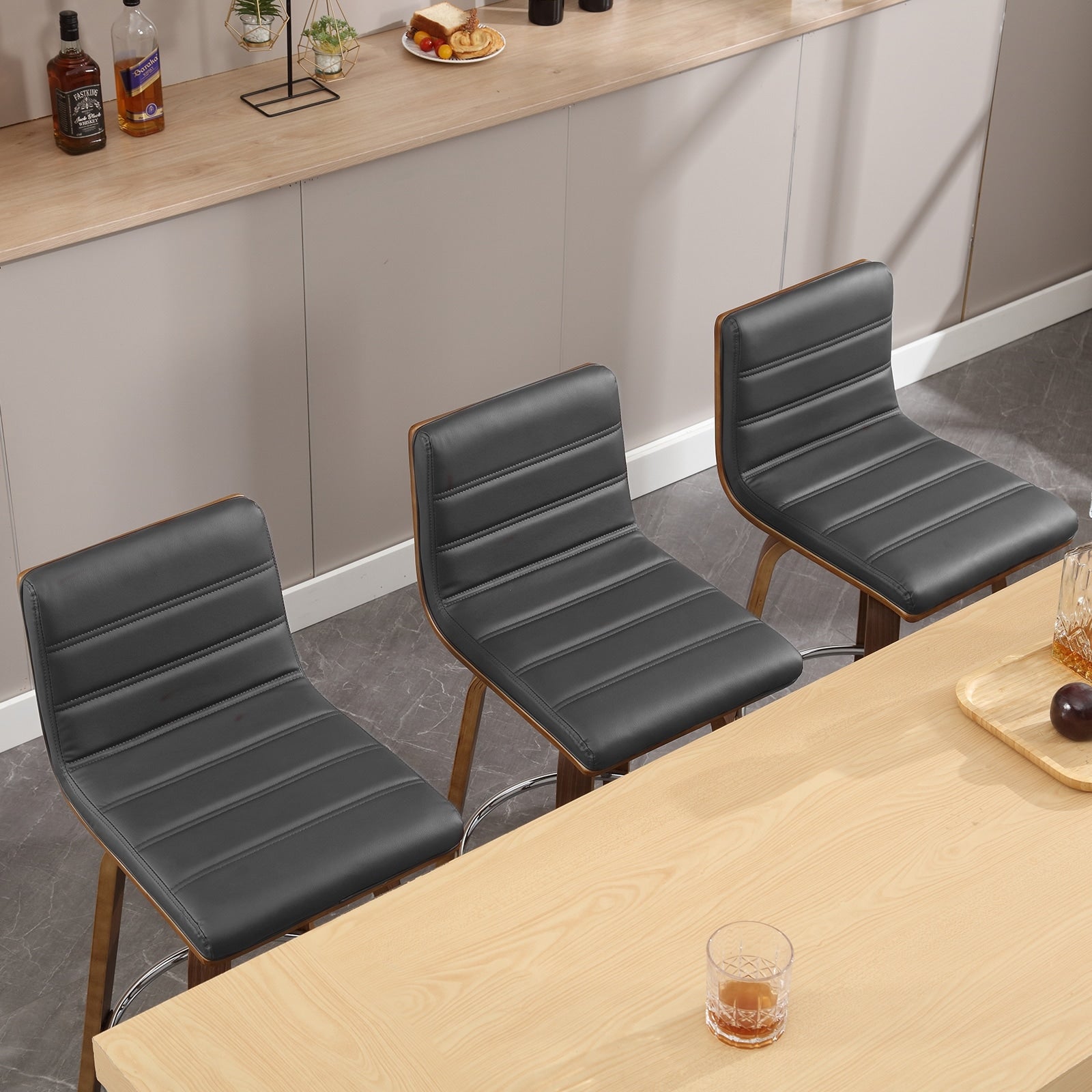 26/29 Faux Leather Swivel Bar/Counter Stools, Set of 2/3